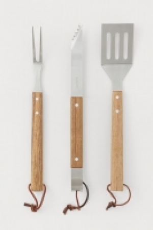 HM  Acacia wood BBQ tools