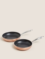 Marks and Spencer  2 Piece Copper Aluminium Frying Pan Set
