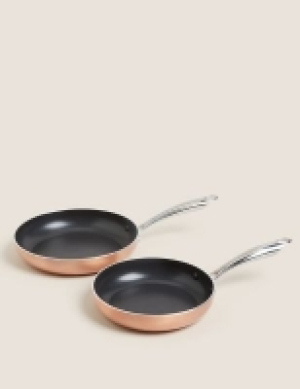 2 Piece Copper Aluminium Frying Pan Set