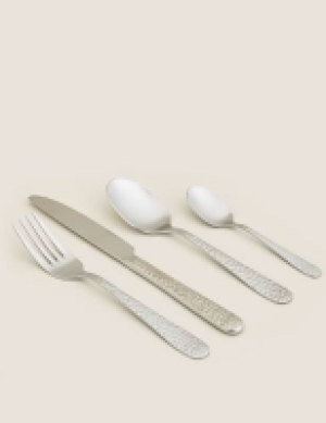 Marks and Spencer  24 Piece Hammered Metal Cutlery Set