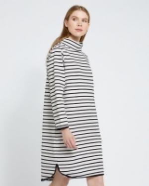 Carolyn Donnelly The Edit Stripe Curved Hem Dress