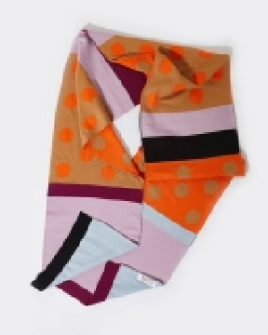 Dunnes Stores  Joanne Hynes Scarf with Tangerine and Toffee Jumbo Dot