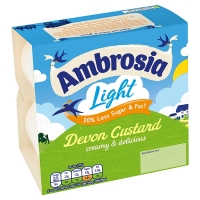 SuperValu  Ambrosia Light Devon Custard 4 Pack