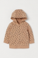 HM  Patterned zip-through hoodie