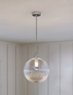 Ridged Glass Ceiling Lamp Shade