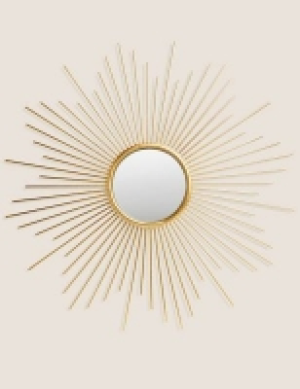Sunburst Metal Round Mirror