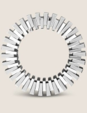 Ridged Large Round Mirror