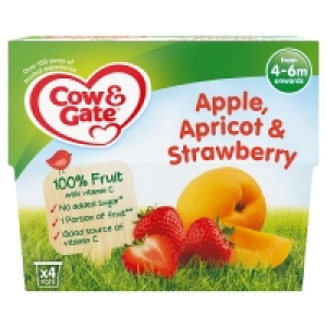 Cow & Gate Apple, Apricot & Strawberry Fruit Pot 4+ Months 4 2.39 €