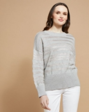 Paul Costelloe Living Studio Grey Textured Jumper