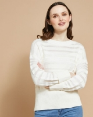 Dunnes Stores  Paul Costelloe Living Studio Cream Textured Jumper