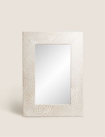 Marks and Spencer  Wooden Medium Square Engraved Wall Mirror