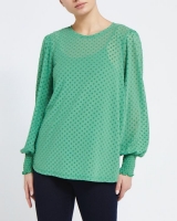 Dunnes Stores  Gallery Dahlia Flocked Top