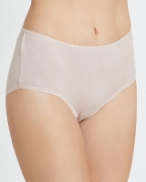 Plain Cotton Rich Midi Briefs - Pack of 5