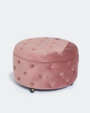 Paul Costelloe Living Blush Velvet Stool