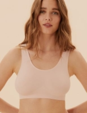 M&s Collection 3pk Seamless Non Wired Crop Tops