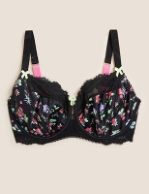 Marks and Spencer Boutique Emilia Satin Floral Wired Minimiser Bra (C-G)