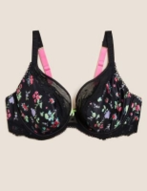 Emilia Satin Floral Wired Plunge Bra F-H 20.30 €