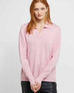 Carolyn Donnelly The Edit Collar Sweater With Contrast Tip