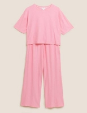 M&s Collection Flexifit Lounge Crop Leg Pyjama Set