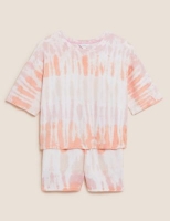 Marks and Spencer M&s Collection Flexifit Cotton Blend Tie Dye Lounge Set