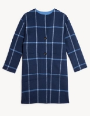 Jaeger Pure Wool Reversible Longline Coat