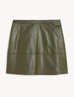 Marks and Spencer Jaeger Leather Mini A-Line Skirt