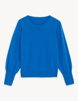 Marks and Spencer Jaeger Cashmere Balloon Sleeve Jumper With Wool