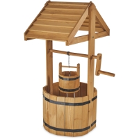 Aldi  Natural Wooden Wishing Well Planter