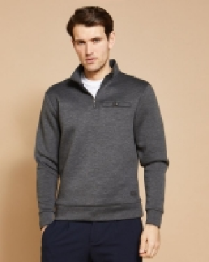 Paul Costelloe Living Charcoal 1/2 Zip Sweater