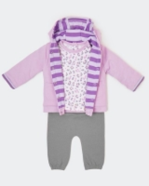 Dunnes Stores  Three-Piece Cat Jacket Set (Newborn - 12 months)