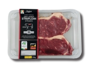 2 Dry Aged Angus Striploin Steaks 10.99 €