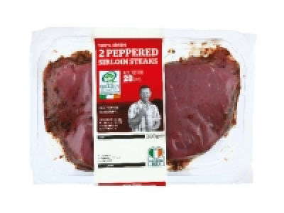 2 Irish Peppered Sirloin Steaks 5.49 €