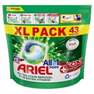 Ariel +Oxi Stain Remover All-in-1 Pods 43pce 13.00 €