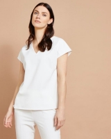 Dunnes Stores  Paul Costelloe Studio Tailored Top in Ivory