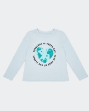 Young Girls Sequin Long-Sleeved Top - 3-8 years