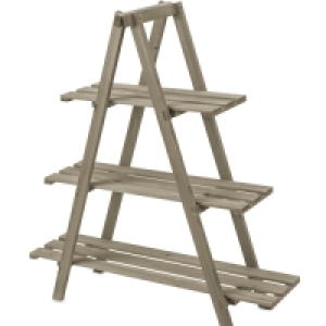 Aldi  Grey Wooden Plant Stand