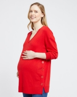 Dunnes Stores  Savida Maternity Side Button V-Neck Jumper