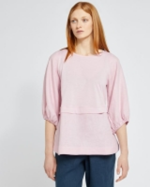 Carolyn Donnelly The Edit Pink Gathered Sleeve Top