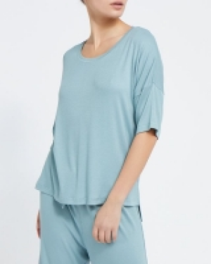 Short-Sleeved Viscose Rib Top
