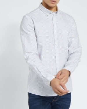 Slim Fit Long-Sleeved Oxford Print Shirt 5.00 €