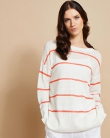 Dunnes Stores  Paul Costelloe Studio Olivia Jumper in Coral Stripes