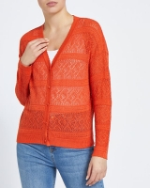 Dunnes Stores  Gallery Eden Linen Pointelle Cardigan