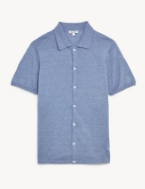 Marks and Spencer Jaeger Linen And Cotton Knitted Shirt