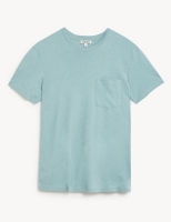 Marks and Spencer Jaeger Cotton and Linen Crew Neck T-Shirt