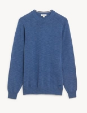 Marks and Spencer Jaeger Pure Cotton Knitted Crew Neck Jumper