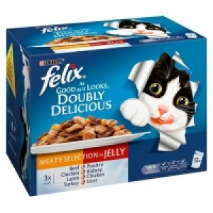 Centra  Felix Meaty Selection In Jelly Cat Food 12 Pack 1.2kg