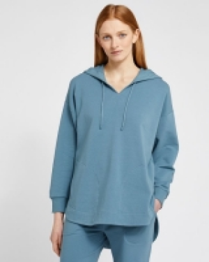 Carolyn Donnelly The Edit Blue Curved Hem Hoodie