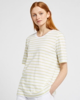 Dunnes Stores  Carolyn Donnelly The Edit Lime Striped T-Shirt