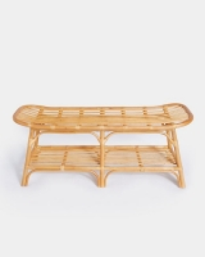 Carolyn Donnelly Eclectic Rattan Bench