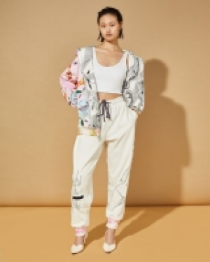 Dunnes Stores  Joanne Hynes White Printed Joggers Down By The Water